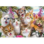 Puzzle Schmidt Selfie de Gatos de 500 peças