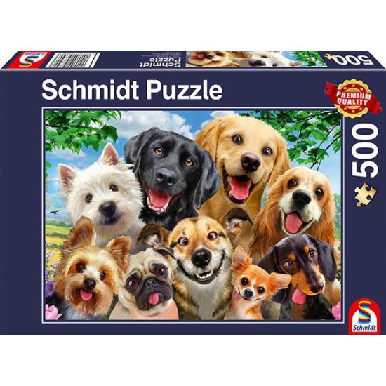Puzzle Schmidt Selfie de Cachorros de 500 peças