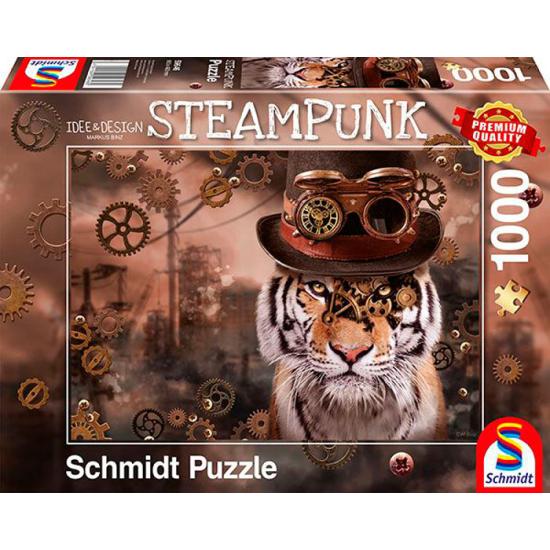 Puzzle Schmidt Tigre Steampunk de 1000 peças