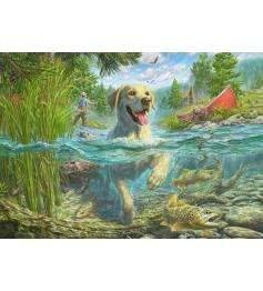 Puzzle Schmidt Um Labrador Amarelo Vai Pescar 1000 Pçs