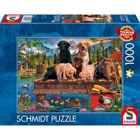 Puzzle Schmidt Uma Família De Cães No Lago 1000 Peças