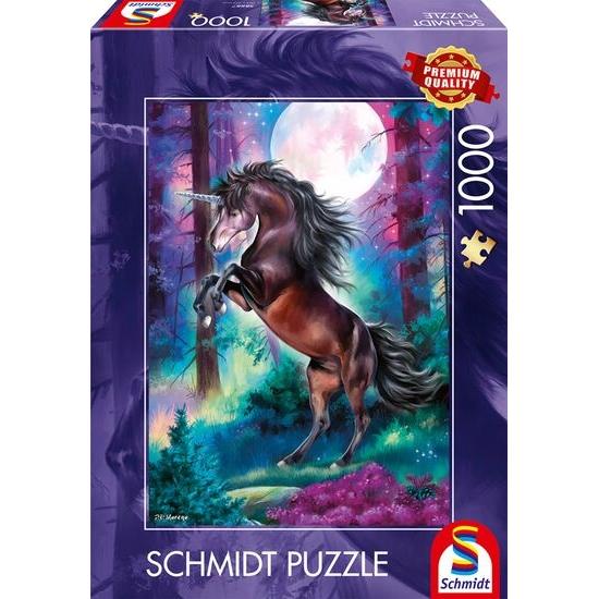 Puzzle Schmidt Unicórnio Na Lua Cheia de 1000 Pçs