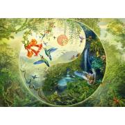 Puzzle Schmidt Yin-Yang Floresta De Beija-Flores 1000 Pçs