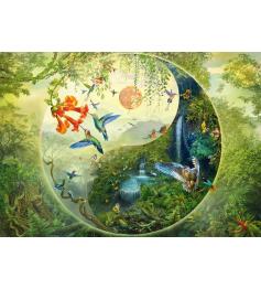 Puzzle Schmidt Yin-Yang Floresta De Beija-Flores 1000 Pçs