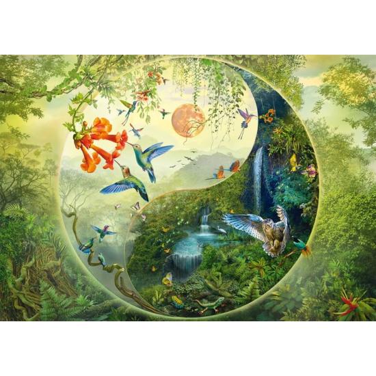 Puzzle Schmidt Yin-Yang Floresta De Beija-Flores 1000 Pçs