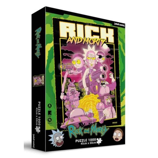 Pôster retrô SDToys Rick e Morty Puzzle 1000 peças