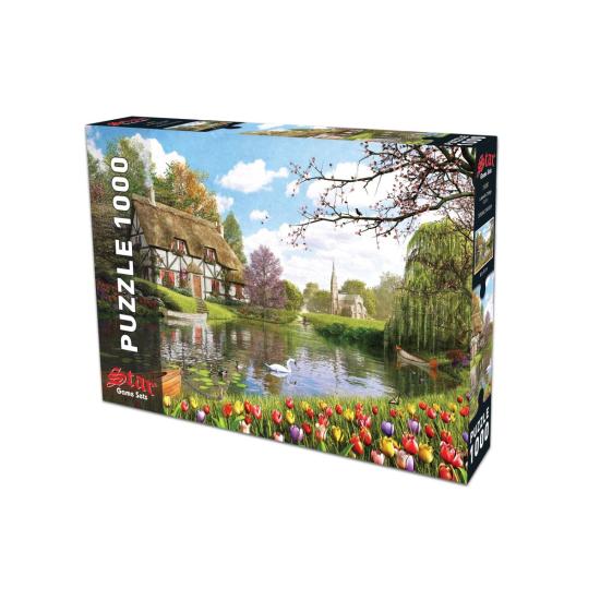 Puzzle Star Cabin by the Lake 1000 peças