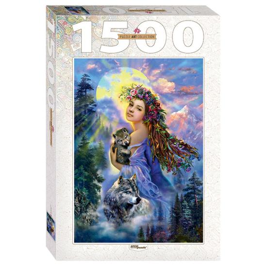 Puzzle Step Puzzle A Menina e o Lobo de 1500 Peças Puzzle Step Puzzle A Menina e o Lobo de 1500 Peças