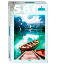 Puzzle Step Puzzle Lago Prags no Tirol do Sul de 560