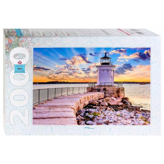 Portland, Maine Lighthouse Puzzle Step Puzzle de 2000 peças Portland, Maine Lighthouse Puzzle Step Puzzle de 2000 peças