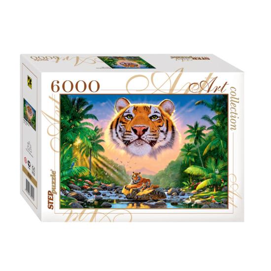Puzzle Step Puzzle Tigre Magnífico de 6.000 peças Puzzle Step Puzzle Tigre Magnífico de 6.000 peças