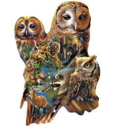 Puzzle SunsOut Woodland Owls XXL 1000 peças