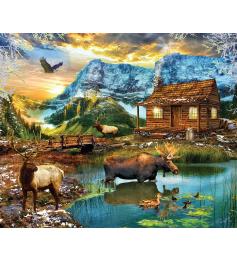 Puzzle SunsOut White Mountain Cabin 1000 Peças