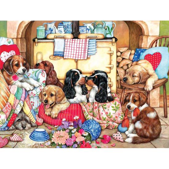 Puzzle SunsOut Cachorrinhos na Cozinha XXL 300 peças