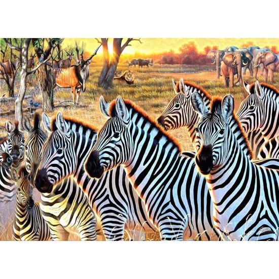 Puzzle SunsOut Zebras E Amigos XXL de 500 Peças Puzzle SunsOut Zebras E Amigos XXL de 500 Peças