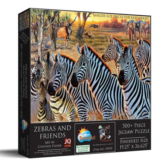 Puzzle SunsOut Zebras E Amigos XXL de 500 Peças Puzzle SunsOut Zebras E Amigos XXL de 500 Peças