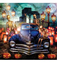 Puzzle SunsOut Velho Plymouth no Halloweende 1000 peças