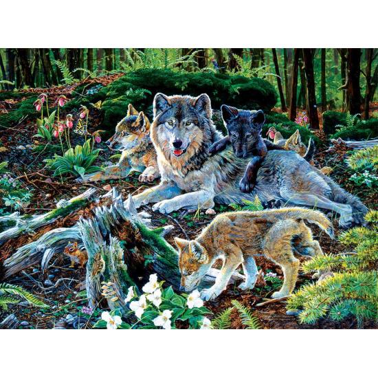 Puzzle SunsOut Família Lobo da Floresta de 500 peças