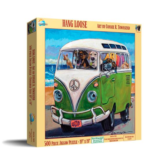 Puzzle SunsOut Van com Cachorros XXL de 500 Peças
