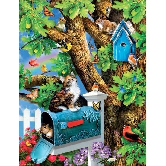 Puzzle SunsOut  Gatinho e Casa de Passarinho 1000 peças