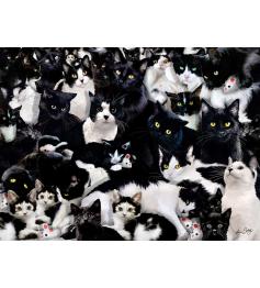 Puzzle SunsOut Gatinhos Preto e Branco 1000 Peças