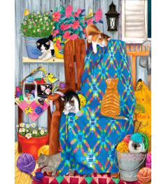 Puzzle SunsOut  Gatinhos na Varanda de 1000 peças