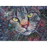 Puzzle SunsOut Gatinho Psicodélico de 1000 peças