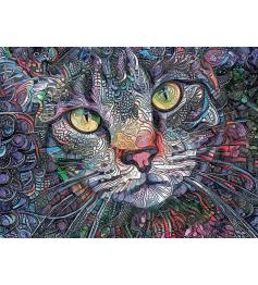 Puzzle SunsOut Gatinho Psicodélico de 1000 peças