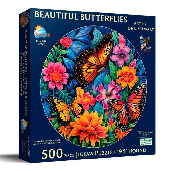 Puzzle SunsOut Lindas Borboletas XXL de 500 Peças