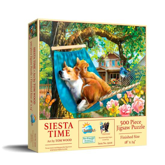 Puzzle SunsOut Hora da Sesta XXL de 500 Peças Puzzle SunsOut Hora da Sesta XXL de 500 Peças