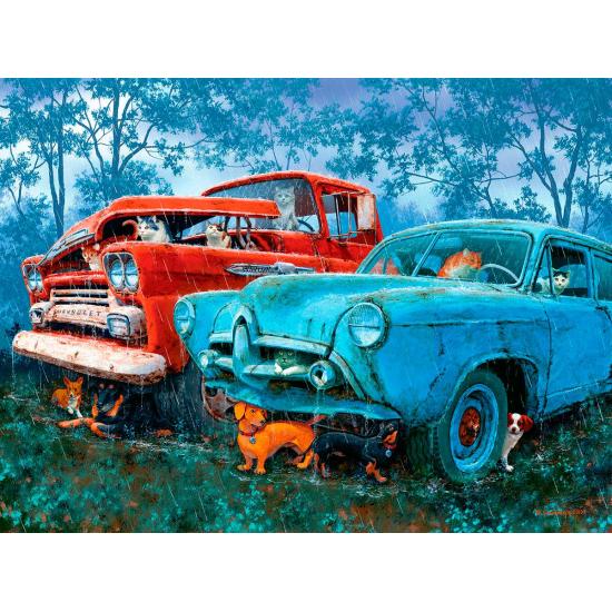 Puzzle SunsOut Chovendo Gatos e Cachorros de 1000 Peças