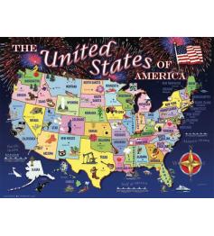 Puzzle SunsOut United States Map 1000 Peças
