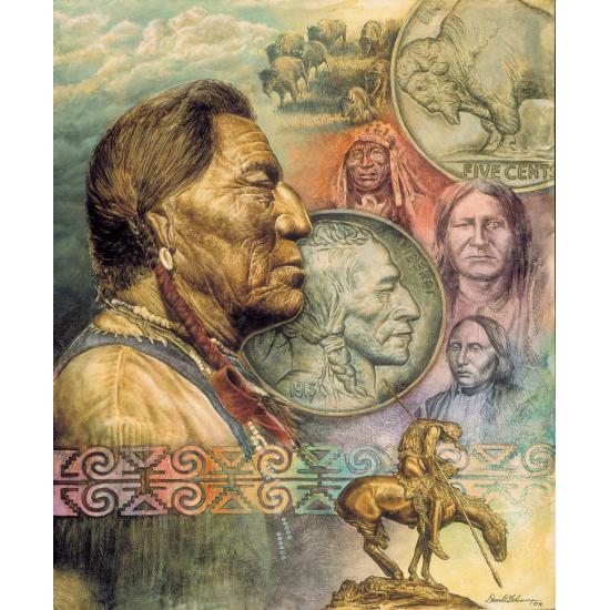 Puzzle SunsOut Moeda de cinco centavos de 1.000 peças