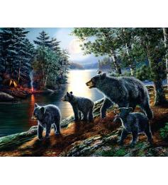 Puzzle SunsOut XXL Lua Cheia Ursos 1000 Peças