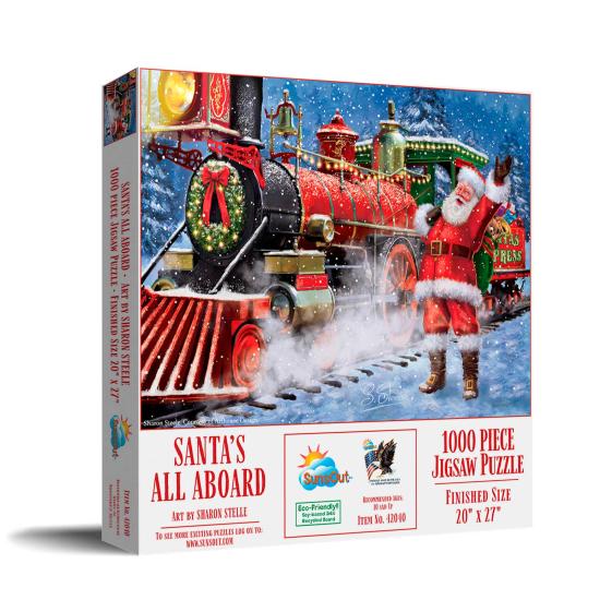 Puzzle SunsOut Papai Noel a Bordo de 1000 Peças
