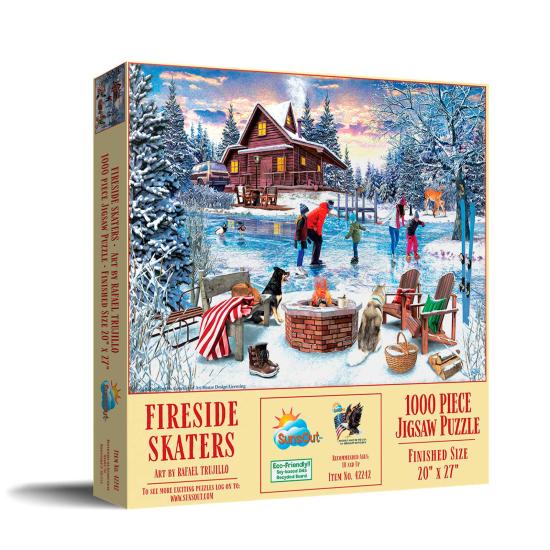 Puzzle SunsOut Patinadores à beira da lareira de 1000 Peças Puzzle SunsOut Patinadores à beira da lareira de 1000 Peças