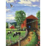 Puzzle SunsOut Animais de Fazenda na Ponte de 500 Pc