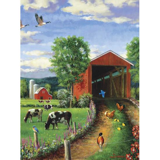 Puzzle SunsOut Animais de Fazenda na Ponte de 500 Pc