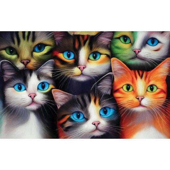 Puzzle SunsOut Seis Gatos de 550 peças Puzzle SunsOut Seis Gatos de 550 peças