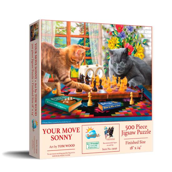 Puzzle SunsOut É a sua Vez de se Mover, Filho. XXL de 500 Peças Puzzle SunsOut É a sua Vez de se Mover, Filho. XXL de 500 Peças