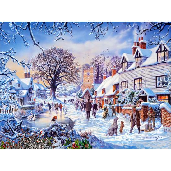 SunsOut Puzzle Uma Cidade no Inverno 1000 Peças