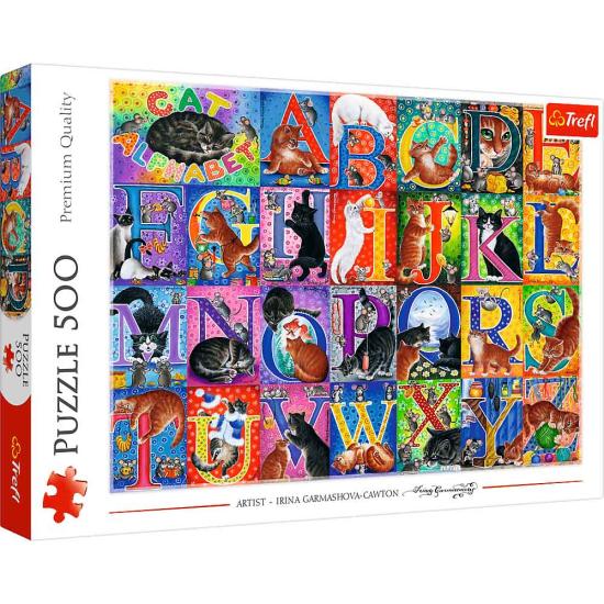 Puzzle Trefl Alfabeto do Gato 500 Peças