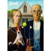 Puzzle Trefl American Gothic: Edição Cão 500 Peças