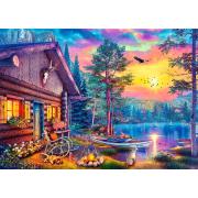 Puzzle Trefl Cabana Ao Pôr Do Sol 500 Peças