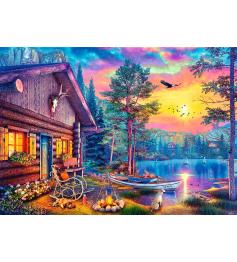 Puzzle Trefl Cabana Ao Pôr Do Sol 500 Peças