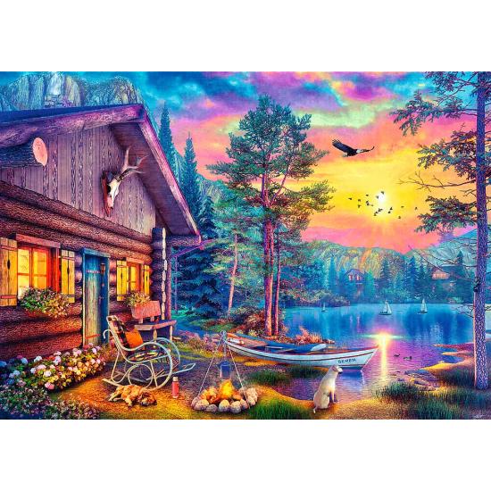 Puzzle Trefl Cabana Ao Pôr Do Sol 500 Peças