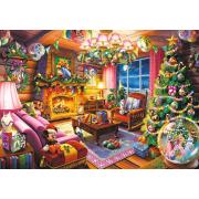 Puzzle Trefl Chalé De Natal Da Disney de 1000 Peças
