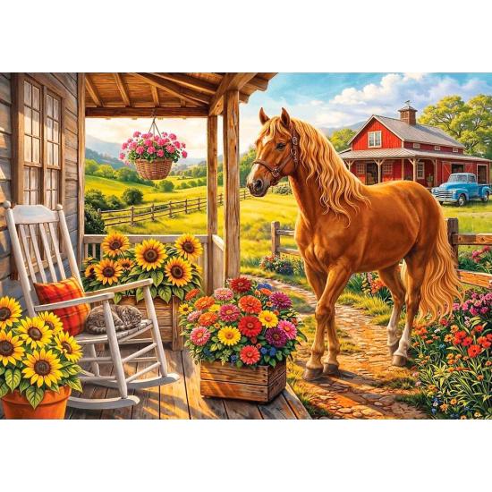 Puzzle Trefl Cavalo Na Fazenda 1000 Peças