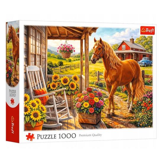 Puzzle Trefl Cavalo Na Fazenda 1000 Peças