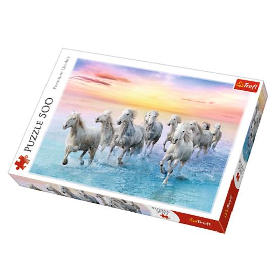 Puzzle Trefl Cavalos Brancos Galopantes 500 Peças